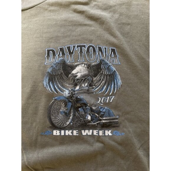 Bike Week Shirt Men Size Measured Gray Daytona 2017 Bike Week Travel Vacation - Picture 3 of 8